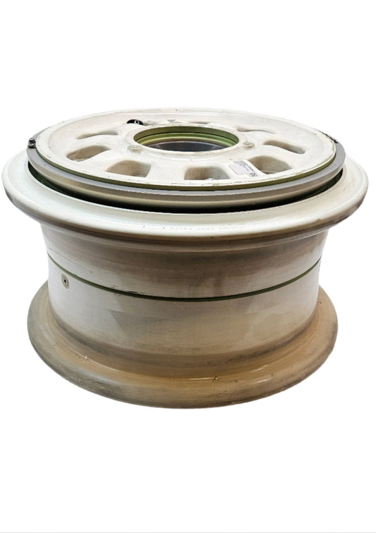 HONEYWELL WHEEL LANDING GEAR 34X10.5-R16  WHITE T-39 AIRCRAFT WHEEL 2614501-2