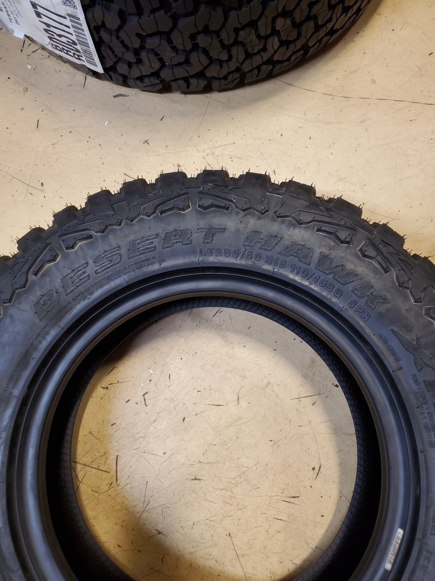 ACHILLES DESERT HAWK XMT BSW LT 205 80 16 110/108Q 8PLY MUD TIRE MAO208016