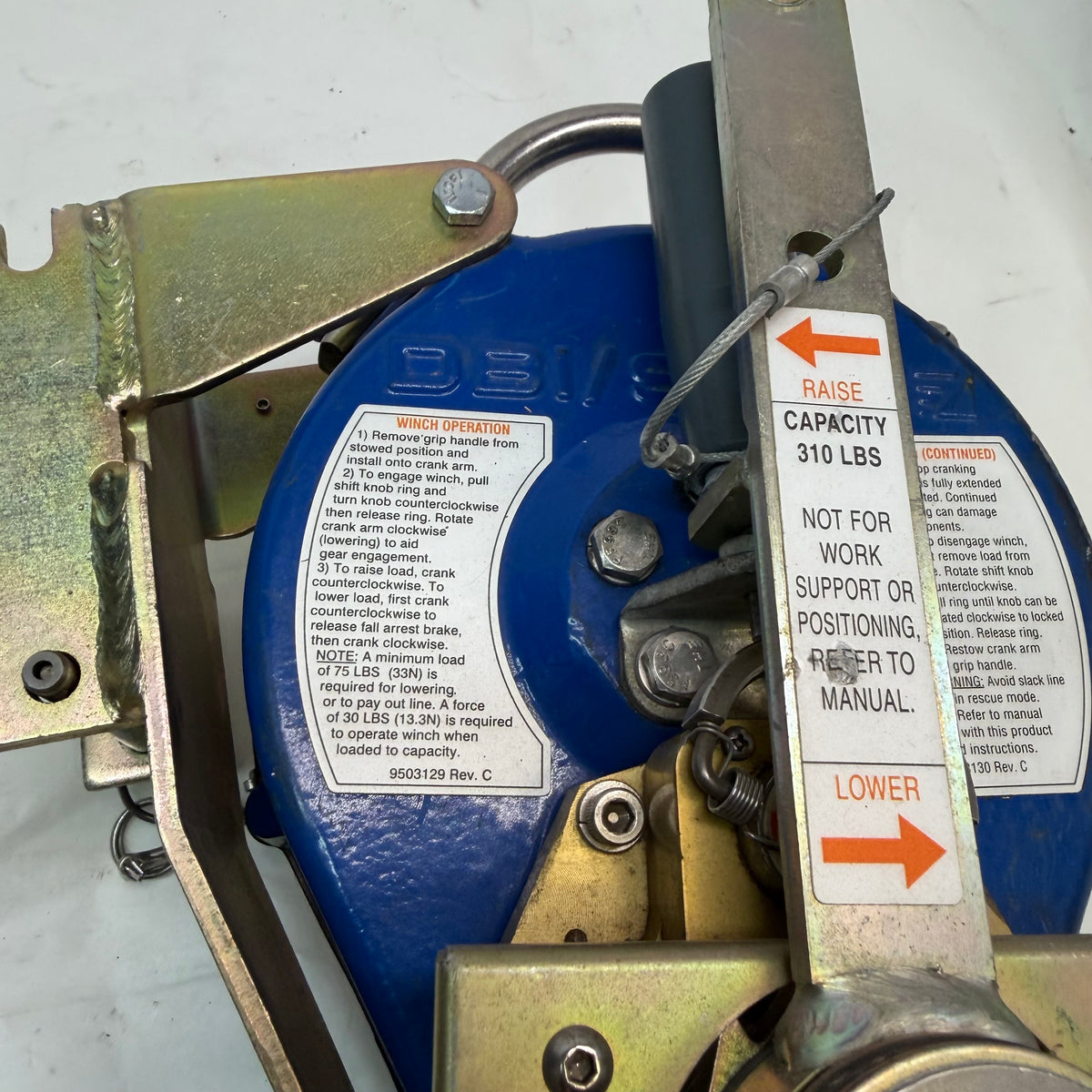 USED DBI SALA 3400115 SELF RETRACTING LIFELINE CONFINED SPACE WINCH 50 FT