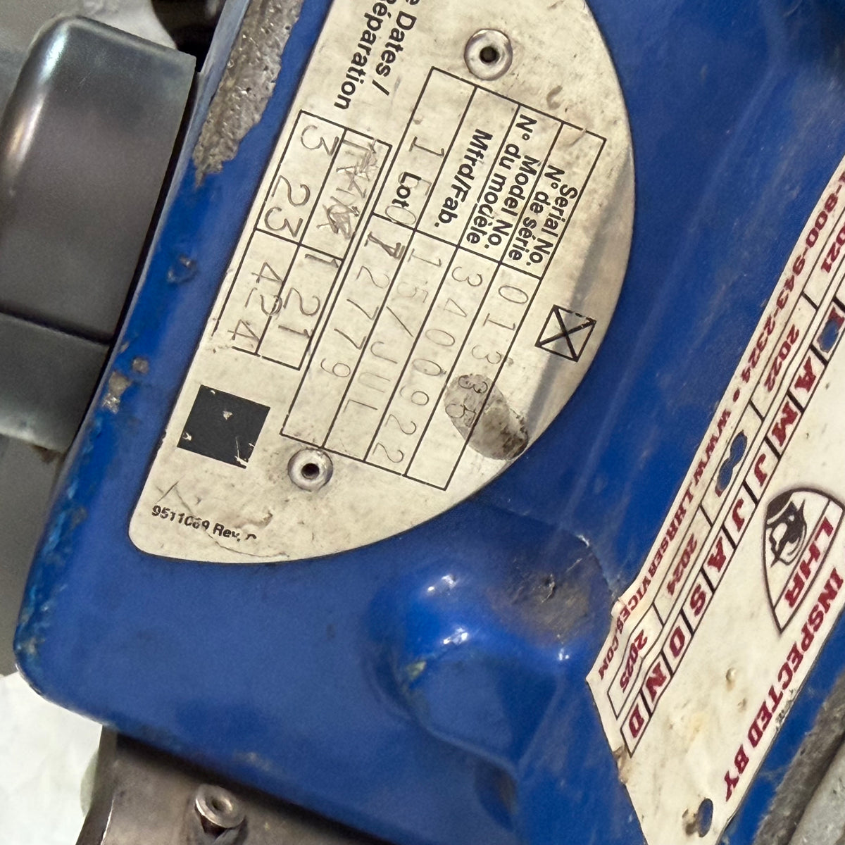 USED DBI-SALA SEALED-BLOK SELF-RETRACTING LIFELINE 3400922, 50 FT, SILVER