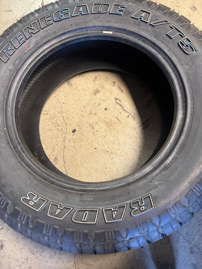 NOS RADAR RENEGADE A/T 5 OWL P 265 65 18 114H ALL TERRAIN TIRE RZD0141