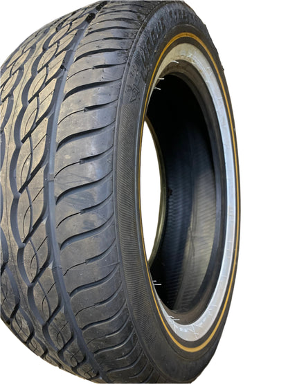 VOGUE CUSTOM BUILT RADIAL XIII WHITE AND GOLD P 275 55 20 117H XL TIRE 02213201
