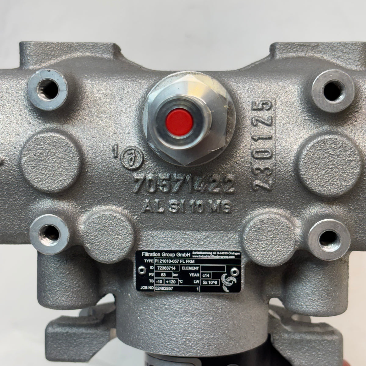 FILTRATION GROUP DOUBLE SWITCH FILTER HOUSING PI 21010-057 FL FKM