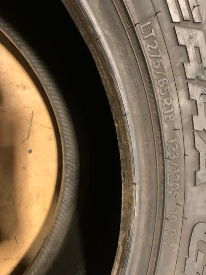 2 NITTO TERRA GRAPPLER G2 A/ T BSW LT 275 65 18 123/120S LRE 10PLY ALL TERRAIN TIRES 216110