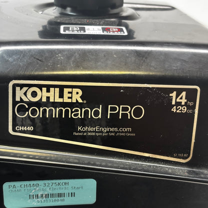 KOHLER CH440-3275 HORIZONTAL COMMAND PRO ENGINE, REPLACES CH440-3031