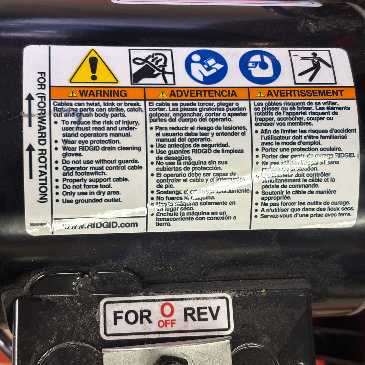 RIDGID K-400 DRAIN CLEANING SNAKE AUGER 120-VOLT DRUM MACHINE K-400-T3