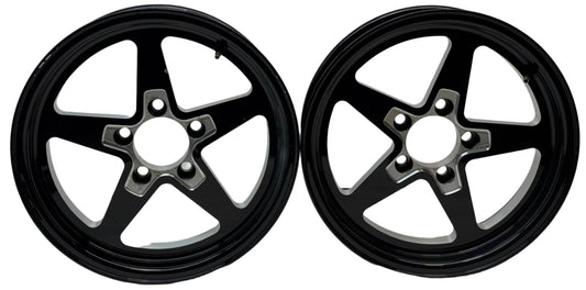 2 VISION SPORT STAR 571 WHEEL 15X4 5X114.3 GLOSS BLACK WITH MILLED CENTER -19MM