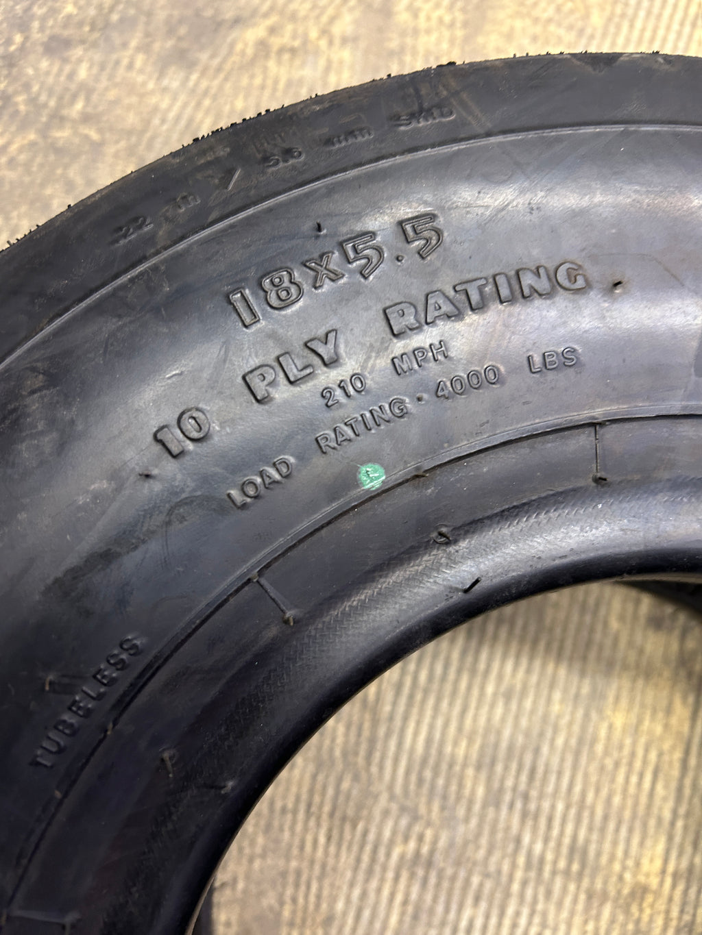 GOODYEAR FLIGHT EAGLE 185F03-5 BSW 18 5.5 10PLY AIRCRAFT TIRE 0601329