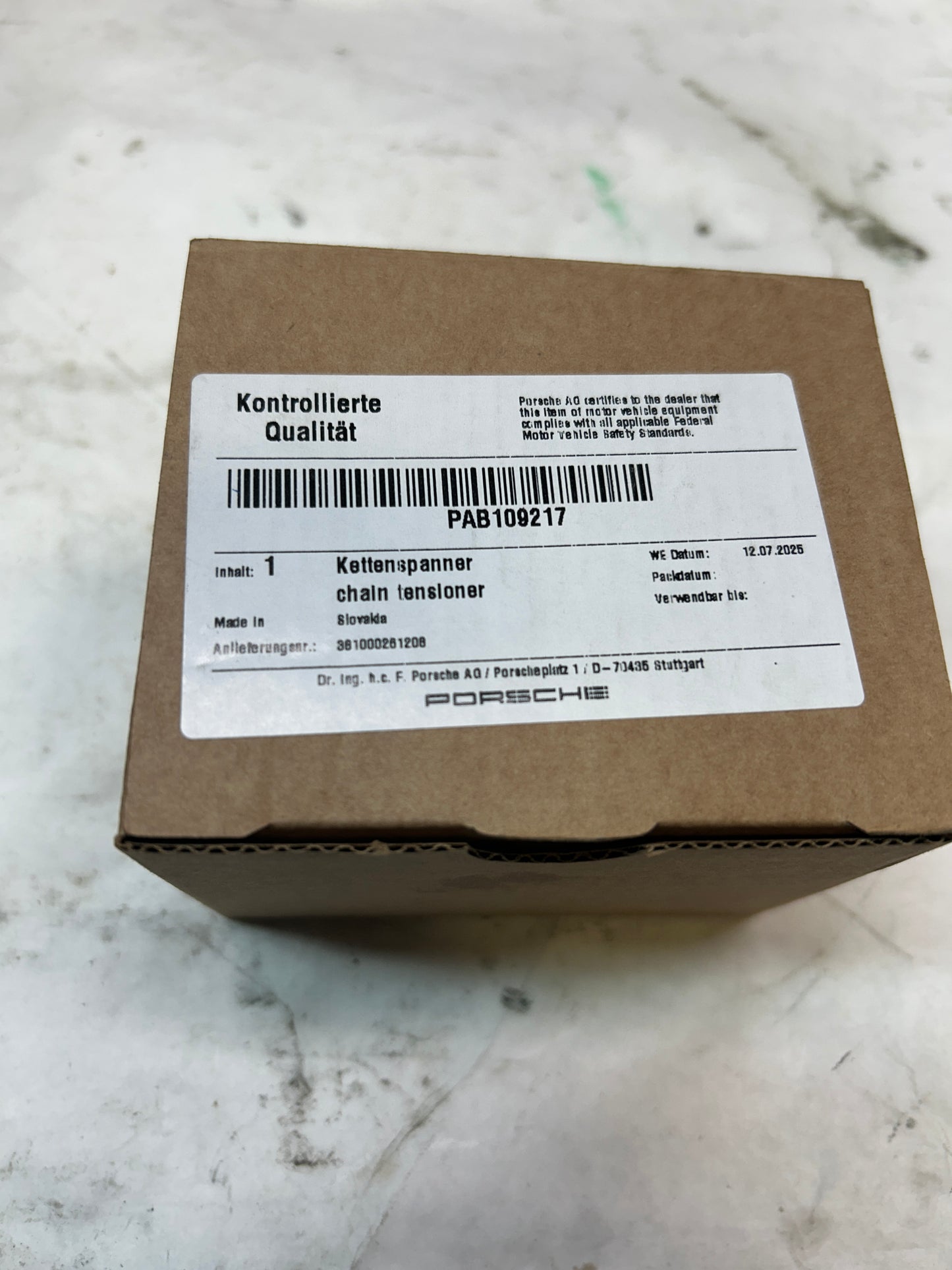 USED PORSCHE ENGINE TIMING CHAIN TENSIONER PAB109217