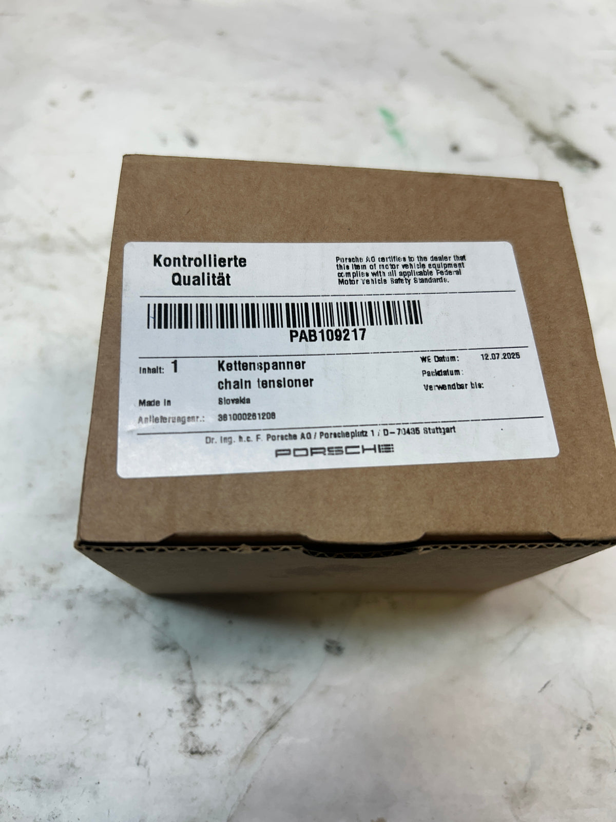 USED PORSCHE ENGINE TIMING CHAIN TENSIONER PAB109217
