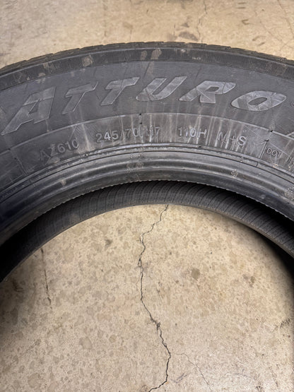 NOS ATTURO AZ610 BSW P 245 70 17 110H ALL SEASON TIRE 53014