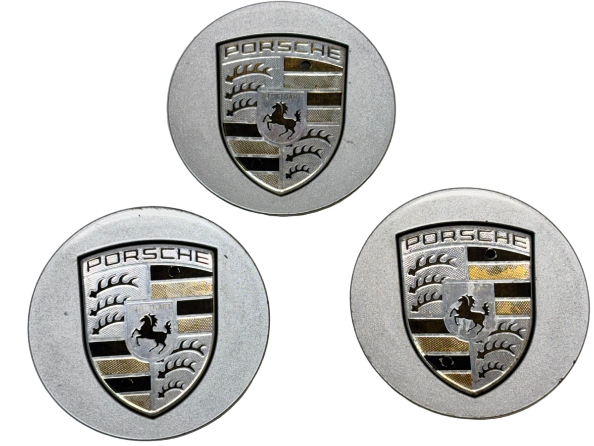 3 USED GENUINE PORSCHE 991 CAYENNE PANAMERA BOXSTER  CENTER CAPS 7L5601149