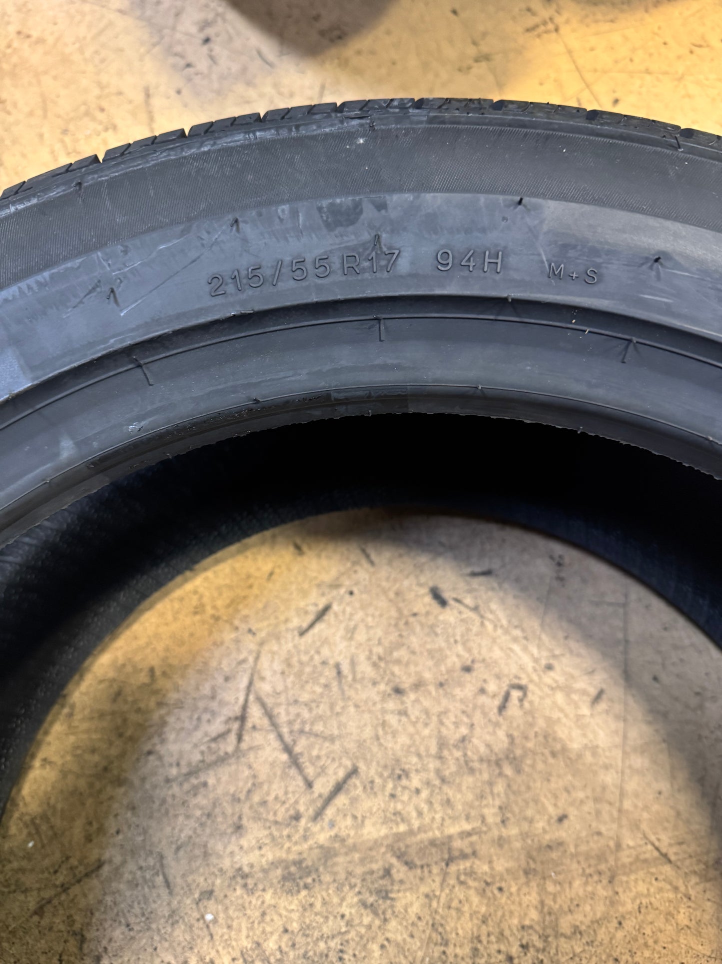 2 UNIROYAL TIGER PAW TOURING A/S BSW P 215/55R17 94H ALL SEASON TIRE 28075