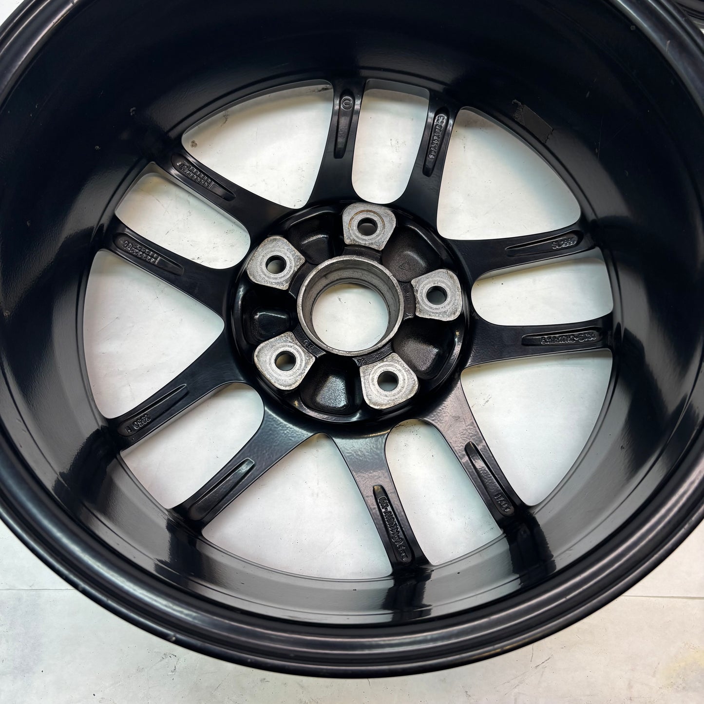 4 USED PORSCHE STAGGERED WHEEL SET F-17X6.5 ET 55 R- 17X12 ET 50 98736212601 98736212206