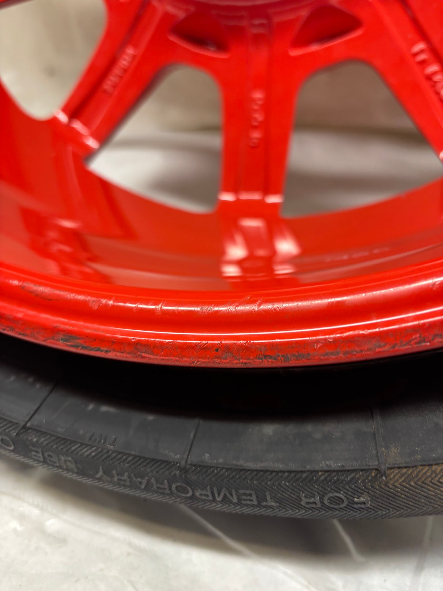 PORSCHE CAYENNE 11-18 SPARE WHEEL 18X6.5 ET28 5X130 TIRE 195/75R18 106P RED 7P0 601 027 A