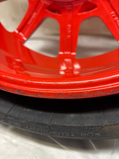 PORSCHE CAYENNE 11-18 SPARE WHEEL 18X6.5 ET28 5X130 TIRE 195/75R18 106P RED 7P0 601 027 A