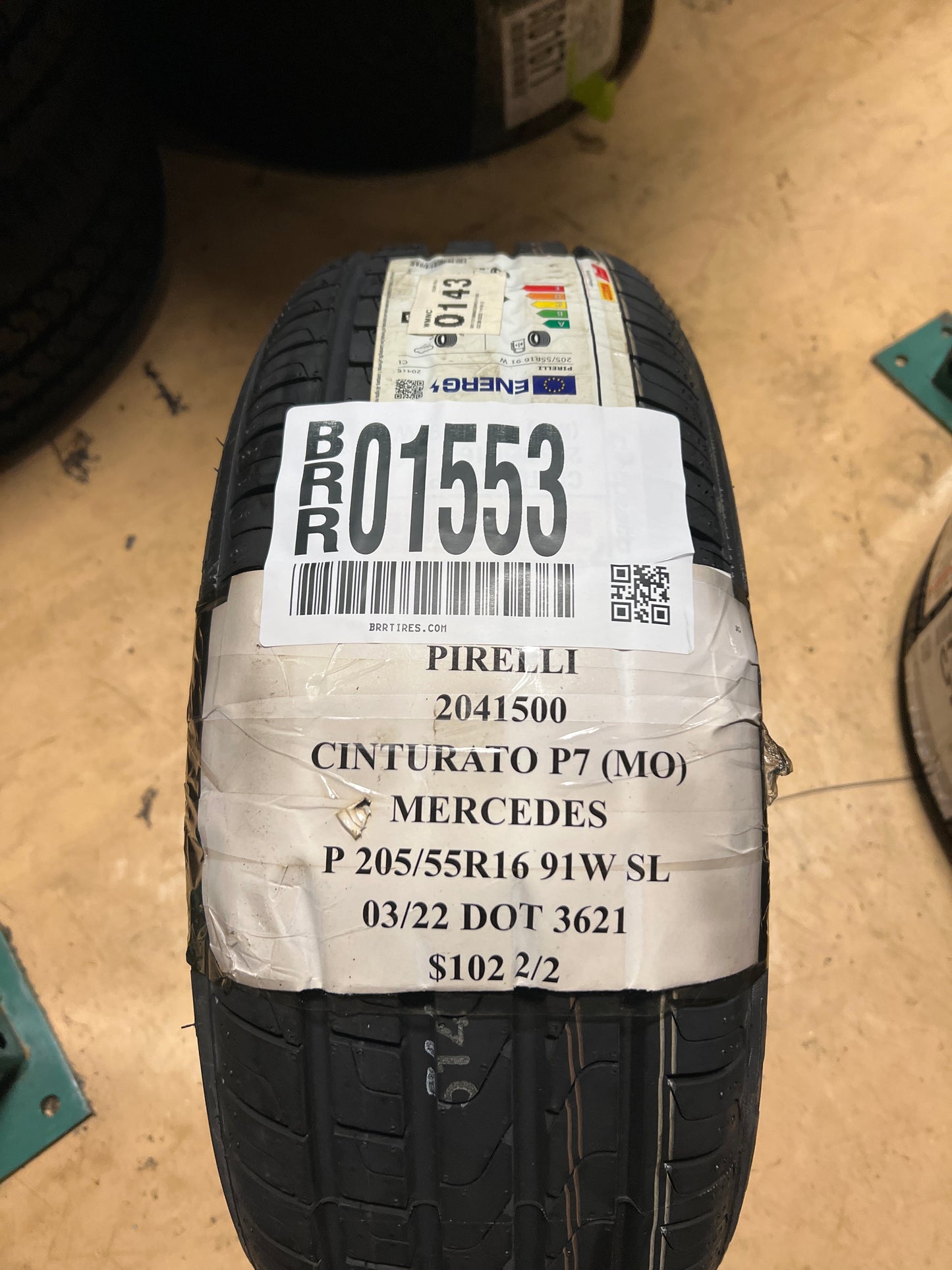 PIRELLI CINTURATO P7 (MO) MERCEDES P 205 55 16 91W SL TIRE 2041500