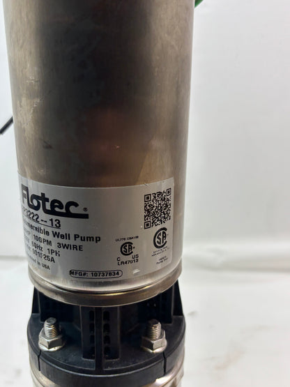 FLOTEC 3-WIRE SUBMERSIBLE WELL PUMP, FP3222-13, 4 IN