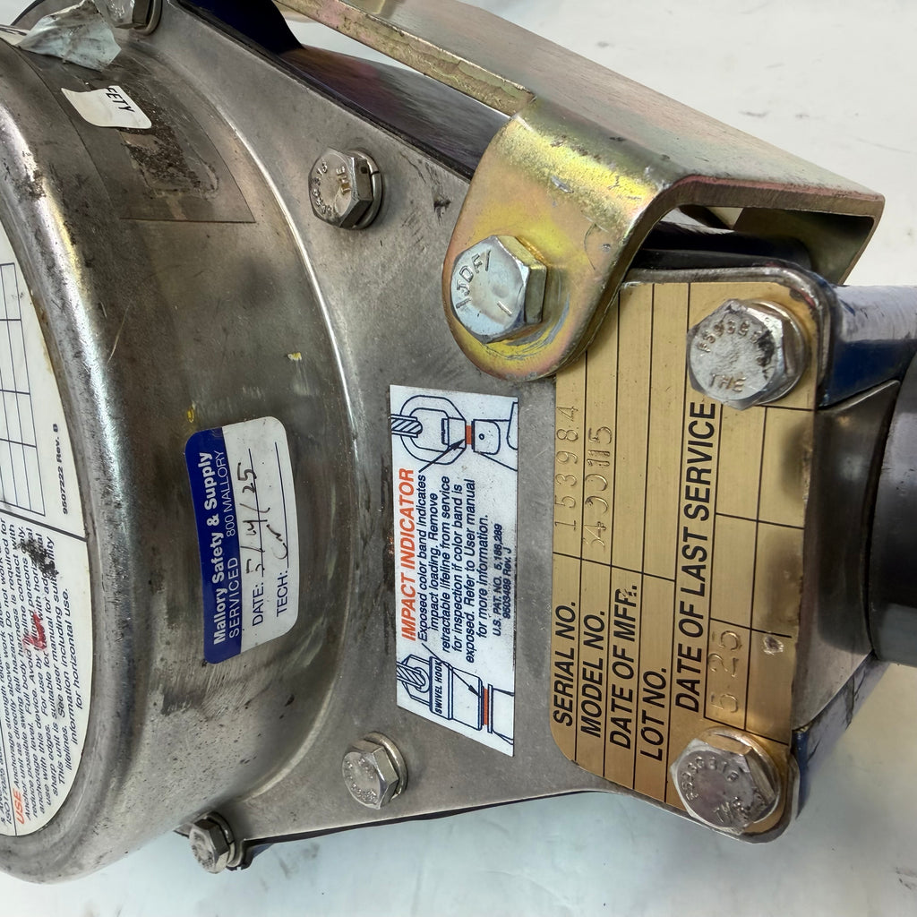 USED DBI SALA 3400115 SELF RETRACTING LIFELINE CONFINED SPACE WINCH 50 FT