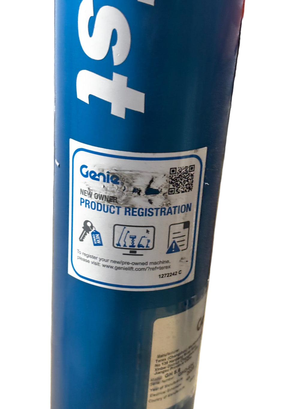 GENIE SUPER HOIST GH 5.6 GHD-834 (MISSING TOP MOUNT PLATE)