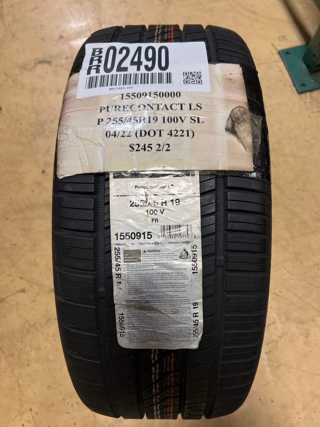 2 NEW CONTINENTAL PURECONTACT LS P 255 45 19 100V SL ALL SEASON TIRES  15509150000