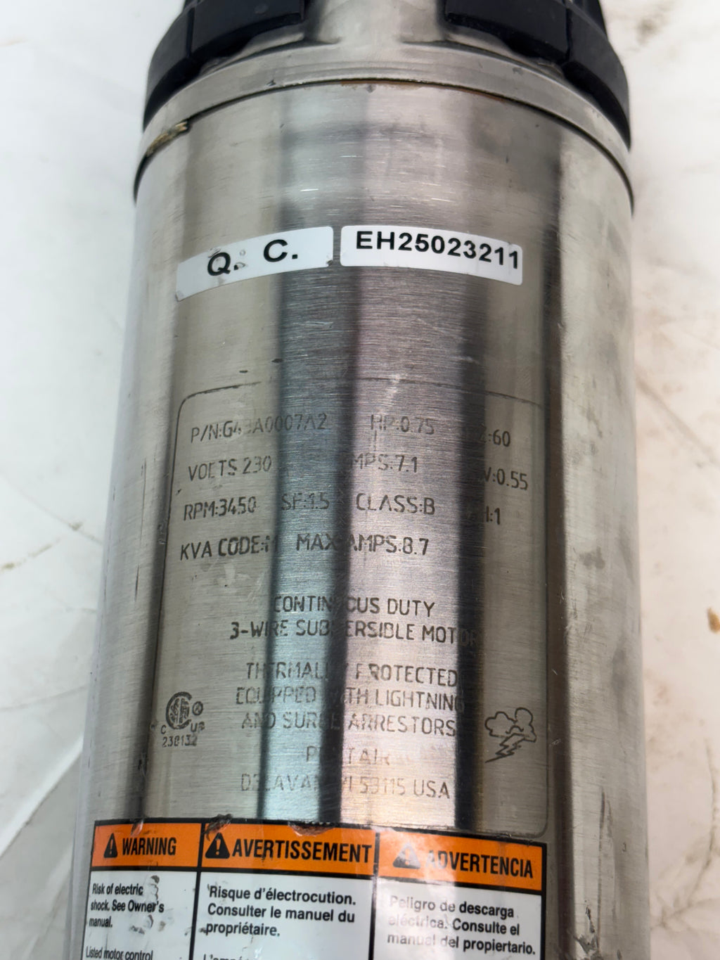 FLOTEC 3-WIRE SUBMERSIBLE WELL PUMP, FP3222-13, 4 IN