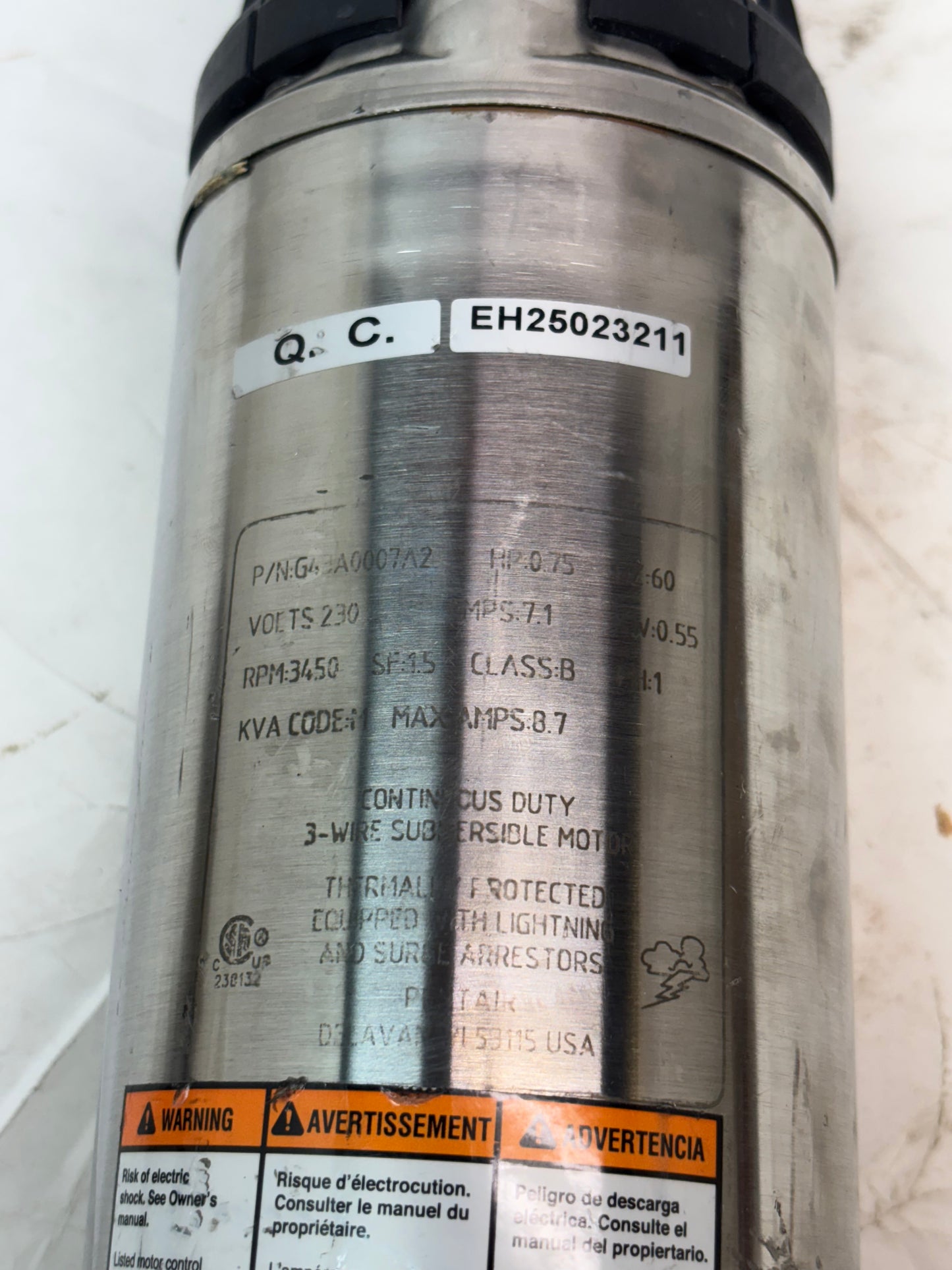 FLOTEC 3-WIRE SUBMERSIBLE WELL PUMP, FP3222-13, 4 IN