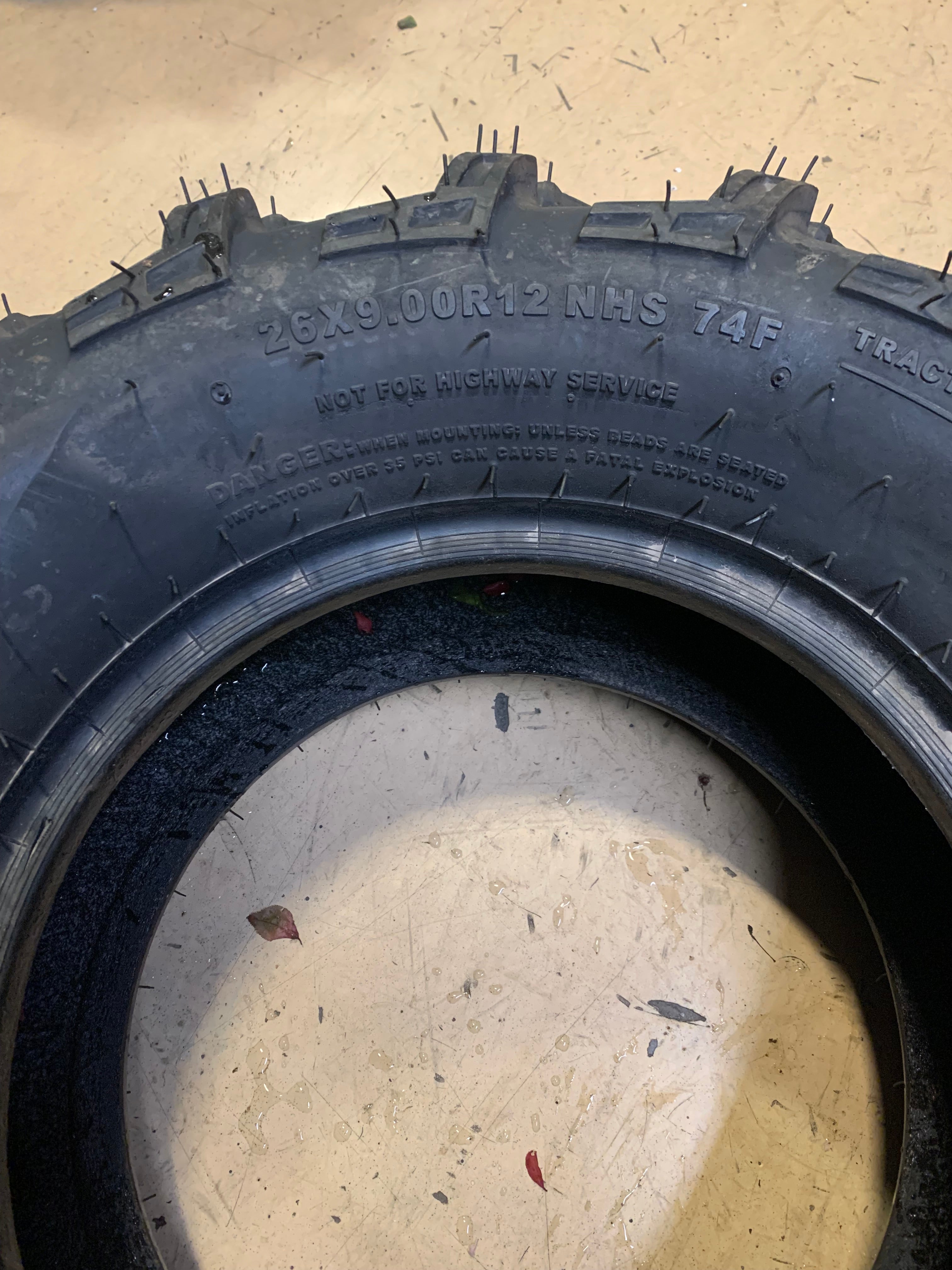 NOS CARLISLE POLARIS PXT BSW AT 26 9 12 74F 4PLY ATV/UTV TIRE 560551