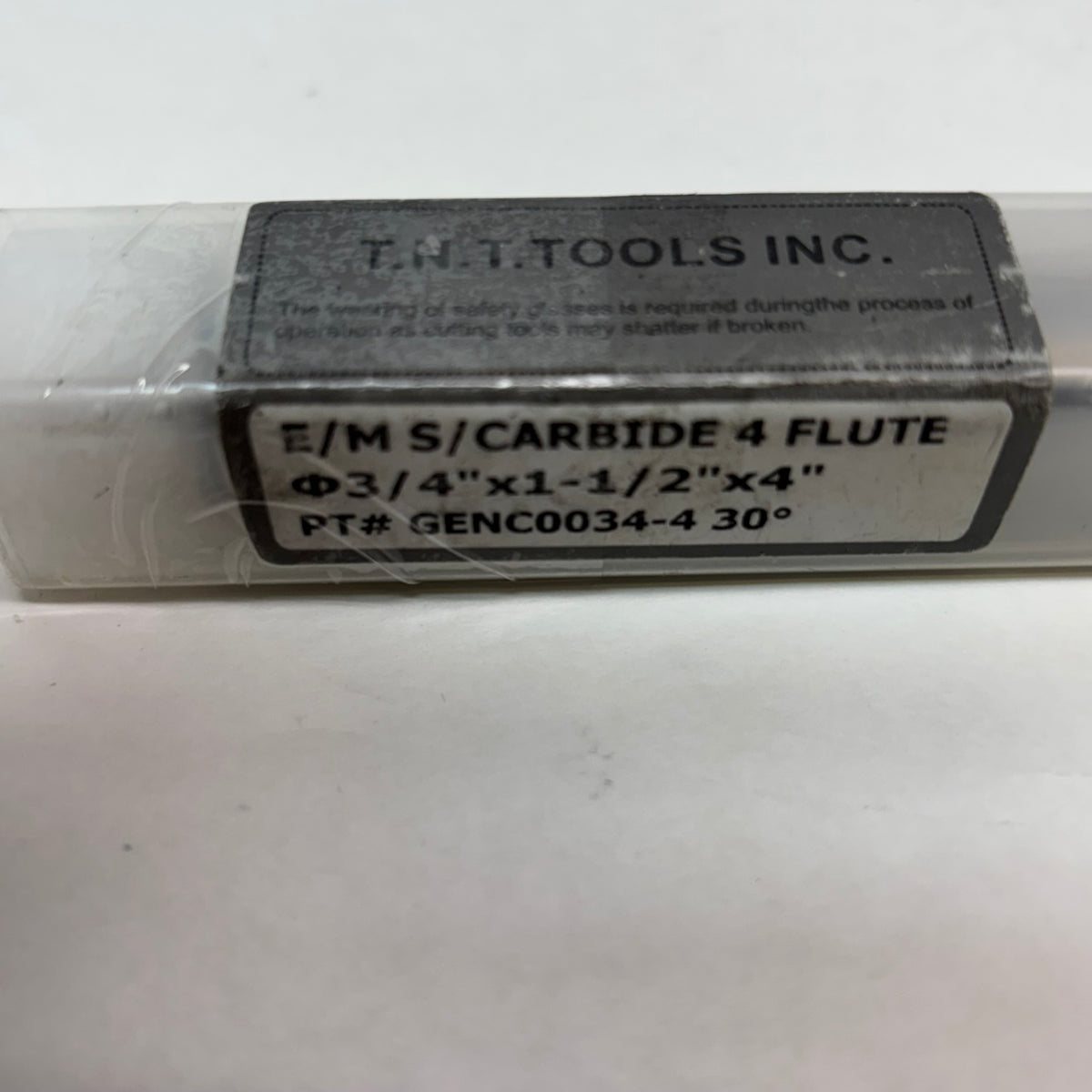 TNT TOOLS INC CARBUDE 4 FLUT END MILL 3/4" X 1-1/2" X4" GENC0034-4