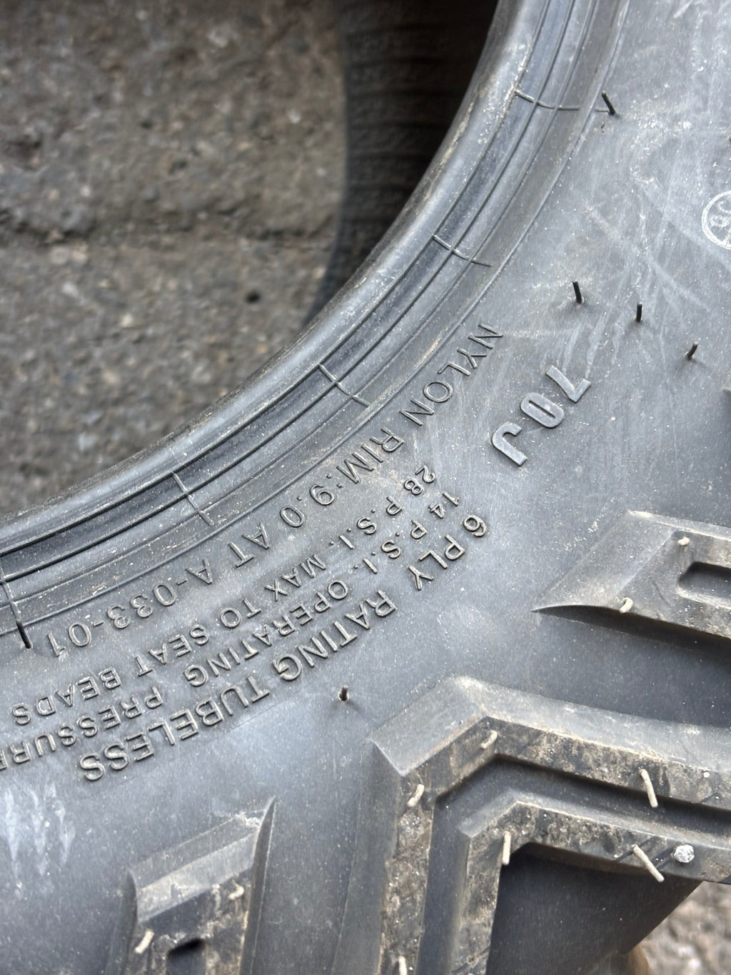 SUNF POWER A033 BSW AT 27 11 14 70J 6PLY ATV/UTV TIRE 271114