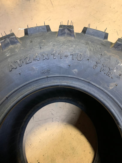 NOS BKT W207 BSW AT 24 11 10 52J 6PLY ATV/UTV TIRE B94001767