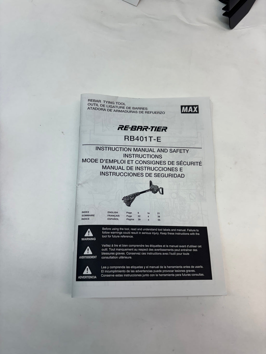 MAX USA STAND UP TWINTIER REBAR TIER RB401T-E