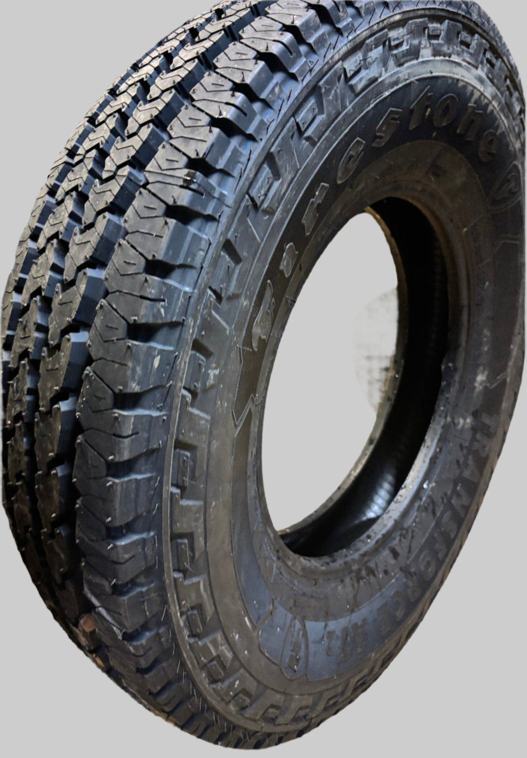 FIRESTONE TRANSFORCE AT2 BSW LT 215 85 16 115/112R LRE 10 PLY TERRAIN TIRE 000178