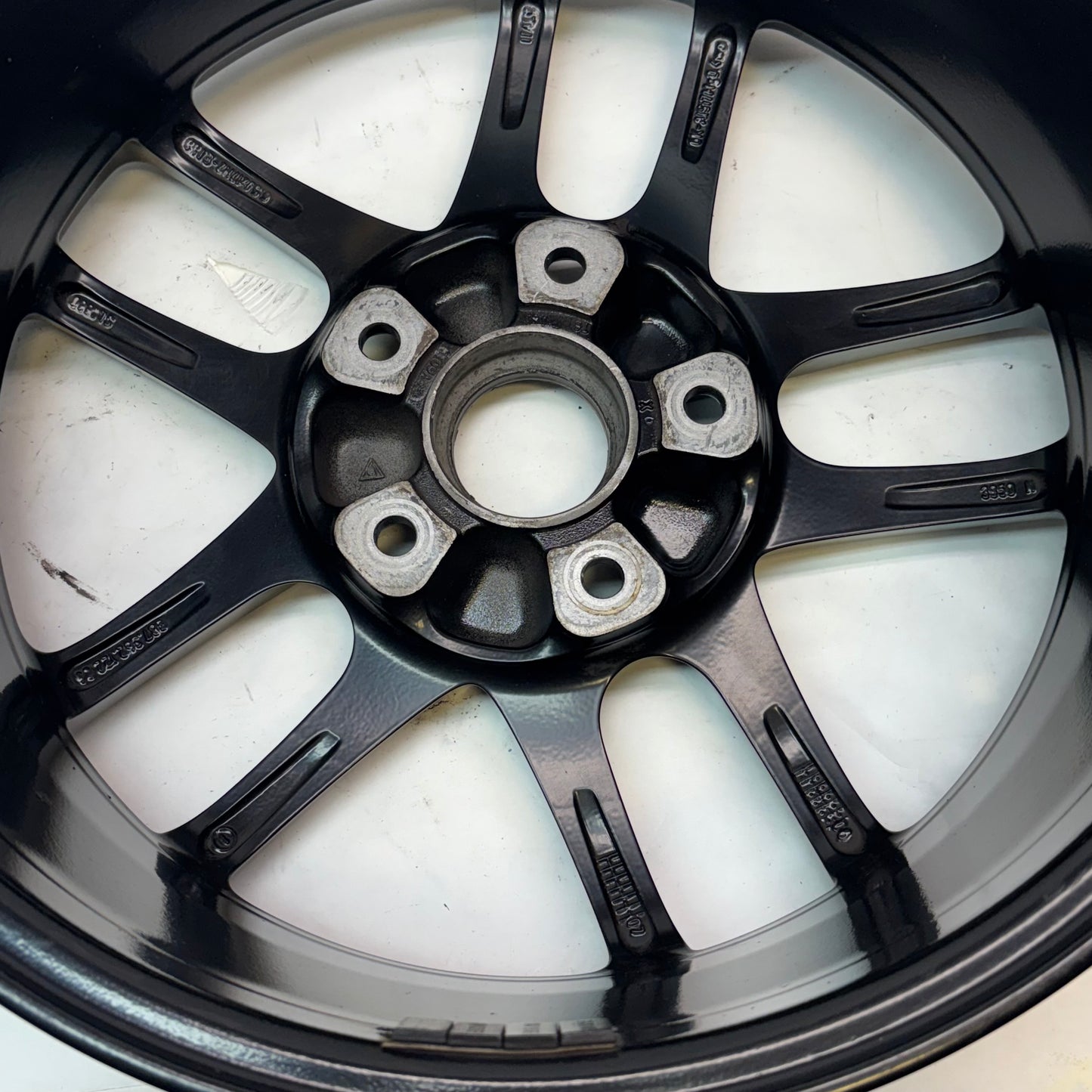 4 USED PORSCHE STAGGERED WHEEL SET F-17X6.5 ET 55 R- 17X12 ET 50 98736212601 98736212206