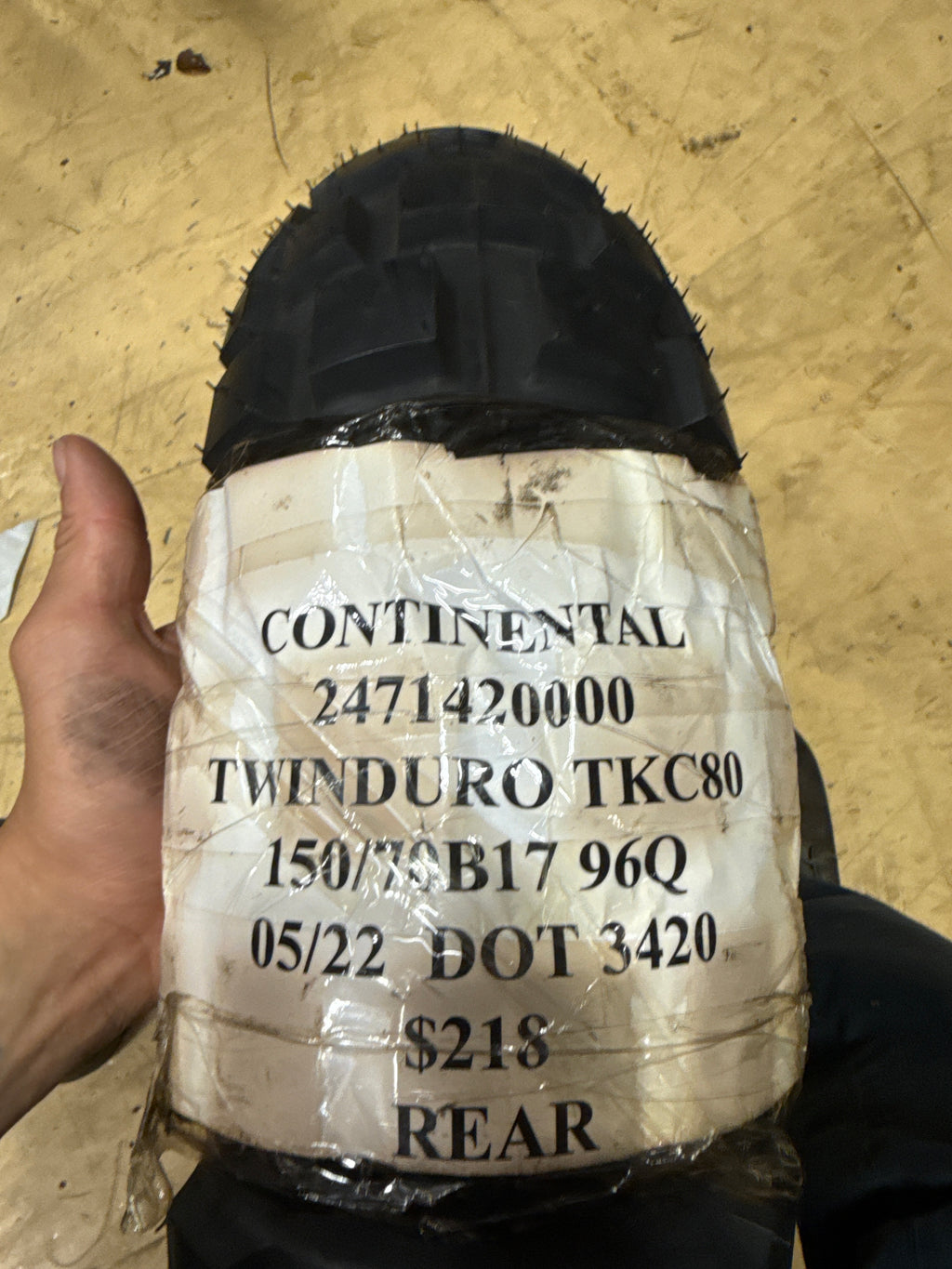 NOS CONTINENTAL TWINDURO TKC80 150 70 17 69Q REAR MOTORCYCLE TIRE 2471420000