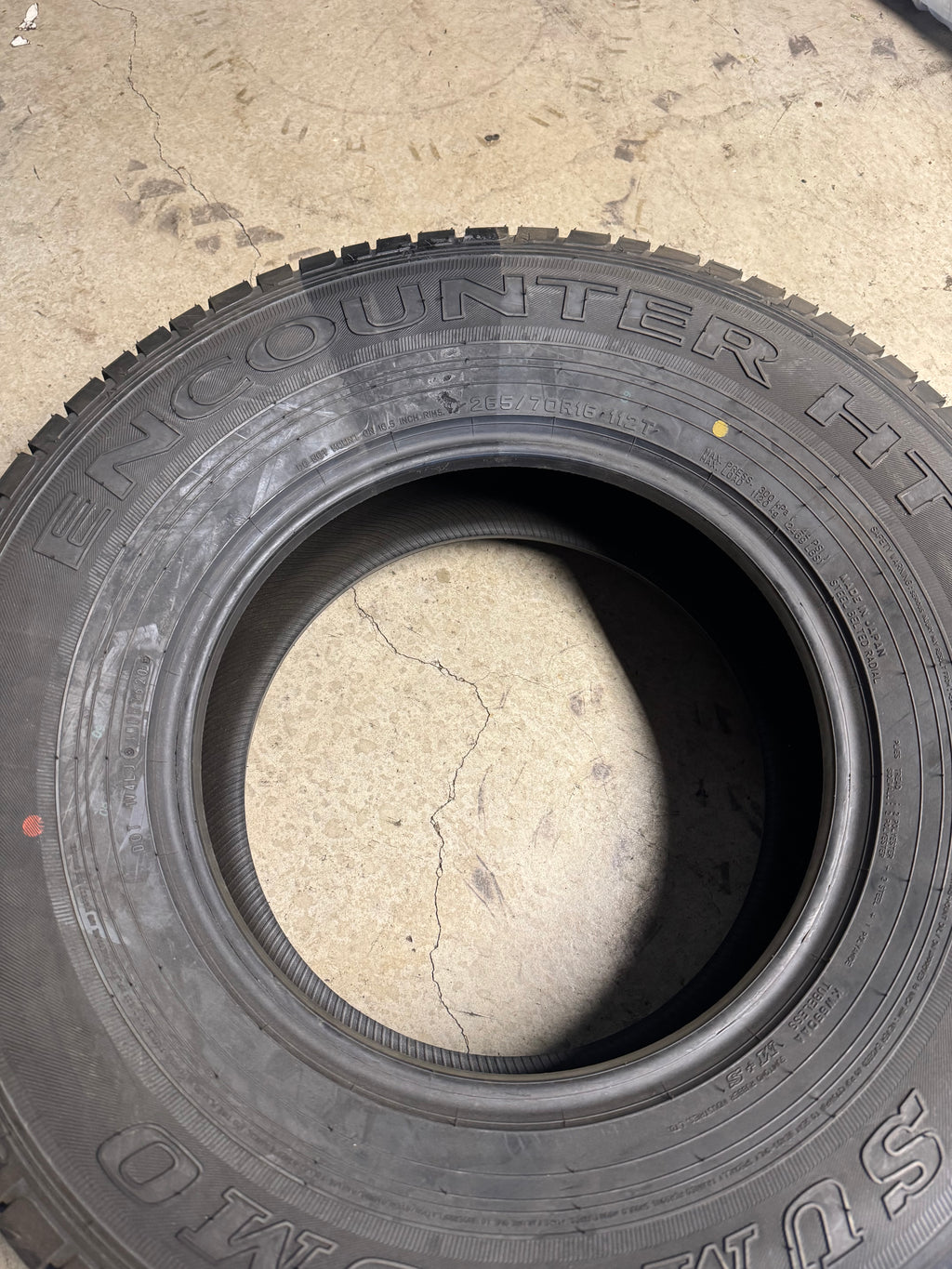 NOS SUMITOMO ENCOUNTER HT BSW P 265 70 16 112T ALL SEASON TIRE EHT93