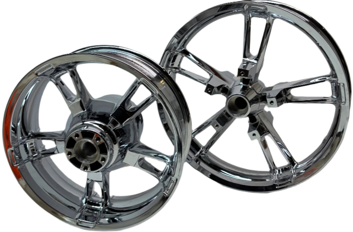 HARLEY DAVIDSON STYLE 19x3.5 FRONT & 16x5 REAR MOTORCYCLE WHEEL SET