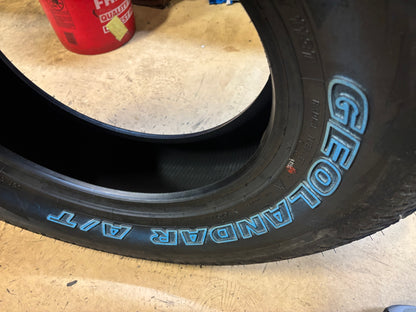 YOKOHAMA GEOLANDAR AT G015 RWL P 265 70 17 113T SL ALL TERRAIN TIRE 110101526