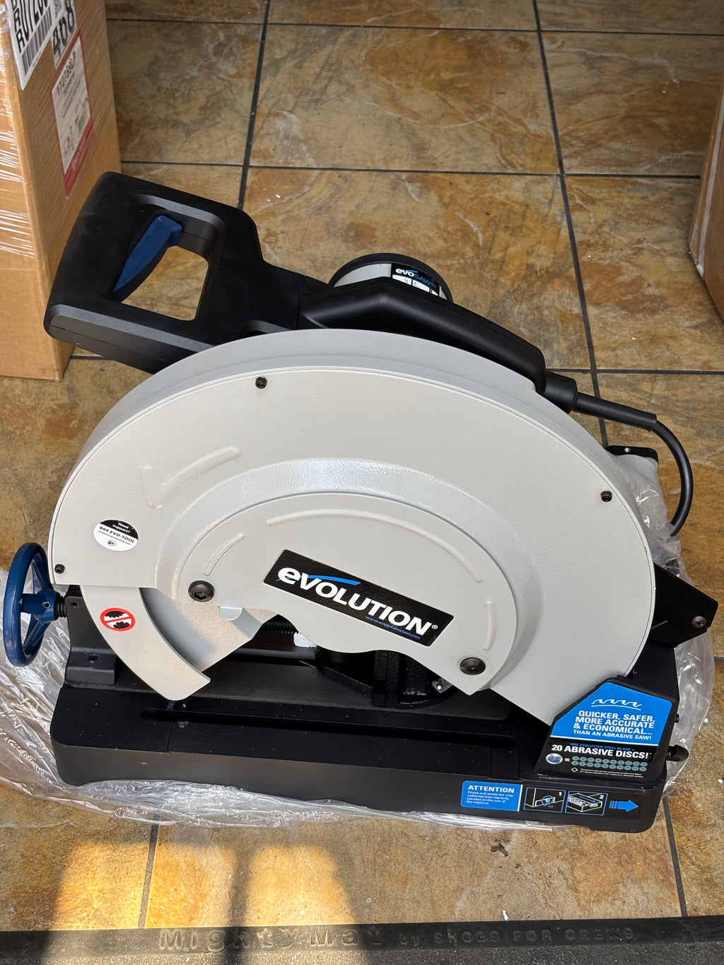 EVOLUTION POWER TOOLS 14-INCH CHOP SAW 15-AMP MOTOR  0-45" ‎080-0004 KSL ONLY