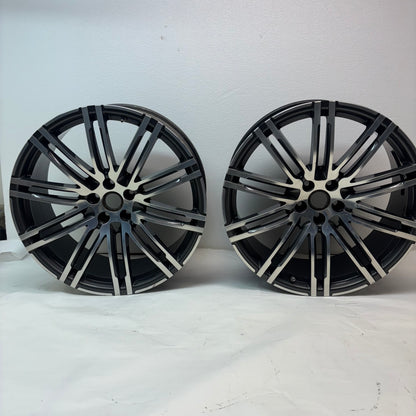 GENUINE PORSCHE MACAN 21 INCH STAGGERED SET F:21X9 ET26 R:21X10 ET26 WHEELS