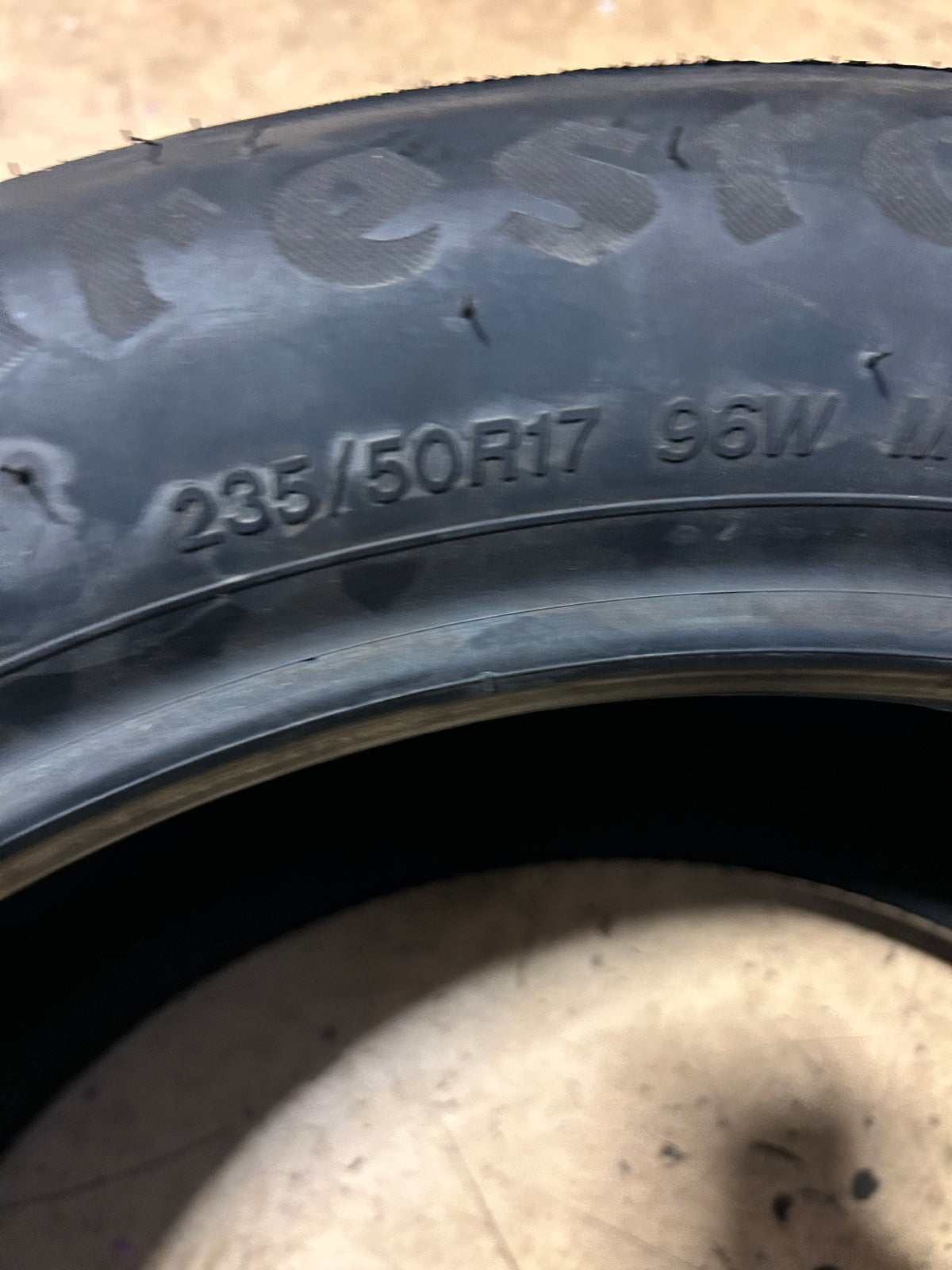 2 NOS FIRESTONE FIREHAWK PURSUIT BSW P 235 50 17 96W ALL SEASON TIRE 011494
