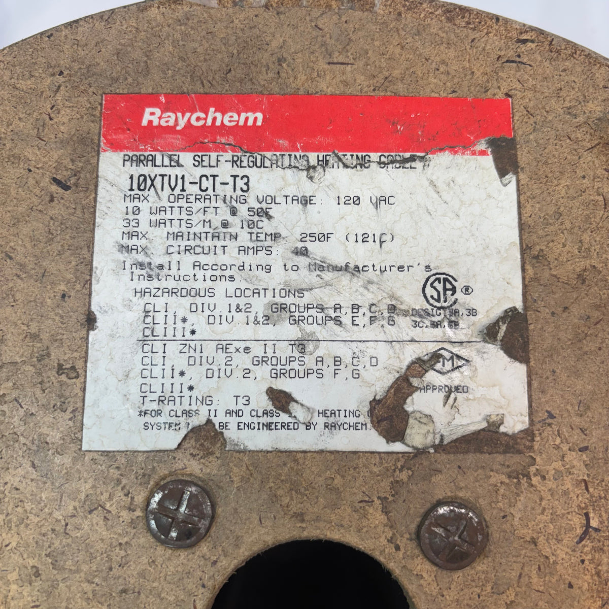 NVENT RAYCHEM 10XTV1-CT-T3 HIGH TEMP SELF-REGULATING HEAT CABLE 850FT.