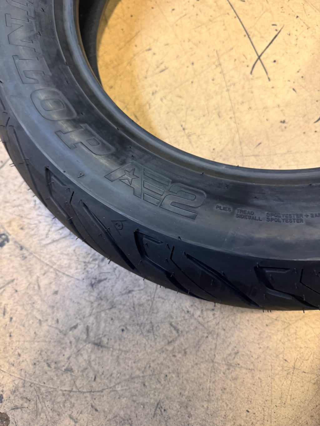 DUNLOP AE2 BSW 150 80 16 77H REAR MOTORCYCLE TIRE 45252466
