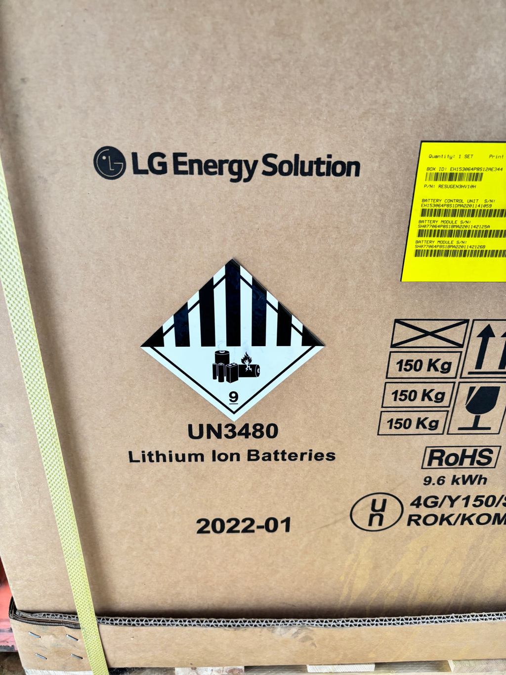 LG ENS EH153064P8 9.6KWH LITHIUM-ION BATTERY EH153064P8S1 JH5