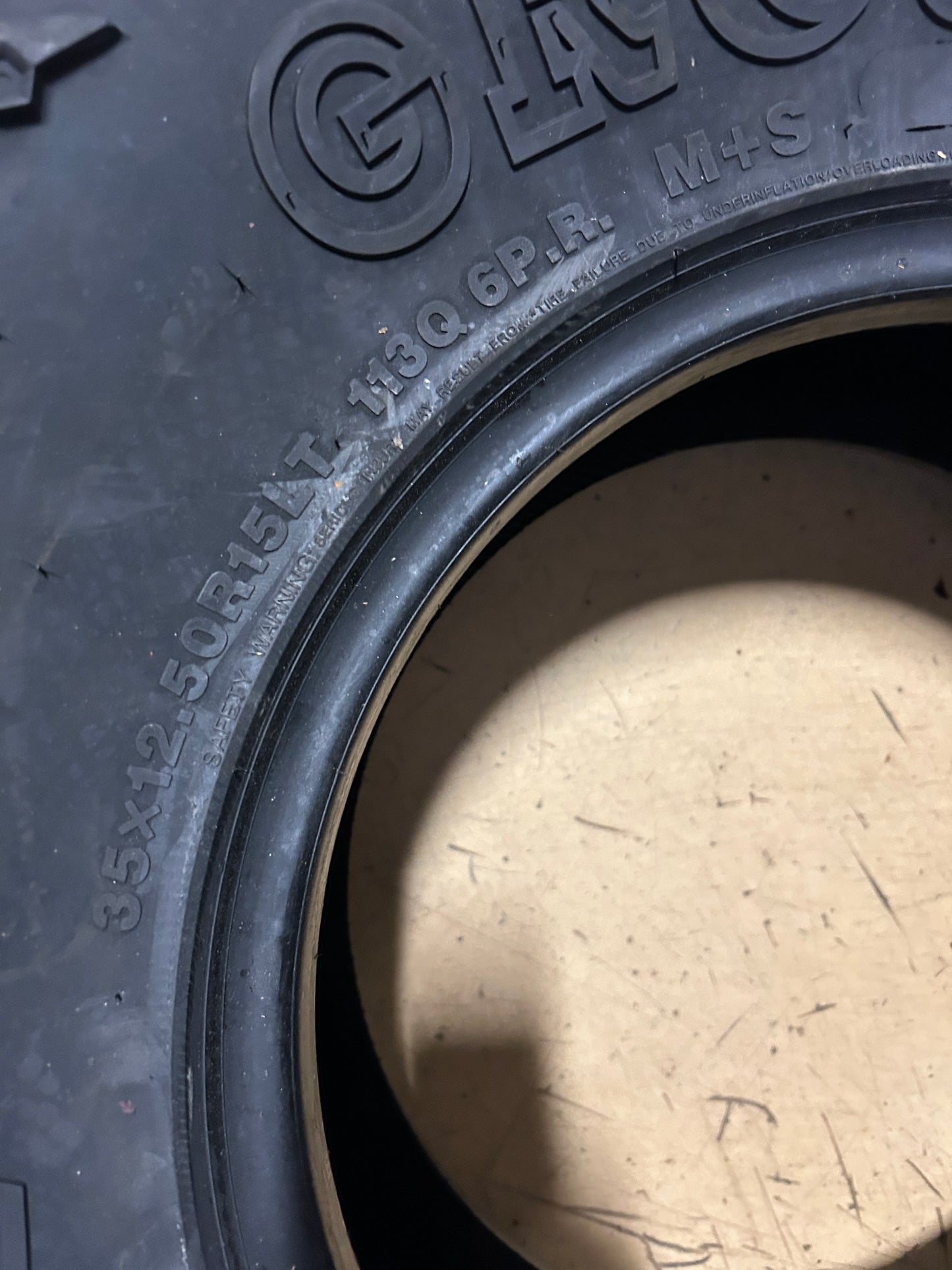 GROUNDSPEED VOYAGER MT BSW LT 35 12.5 15 113Q 6PLY MUD TIRE 115395