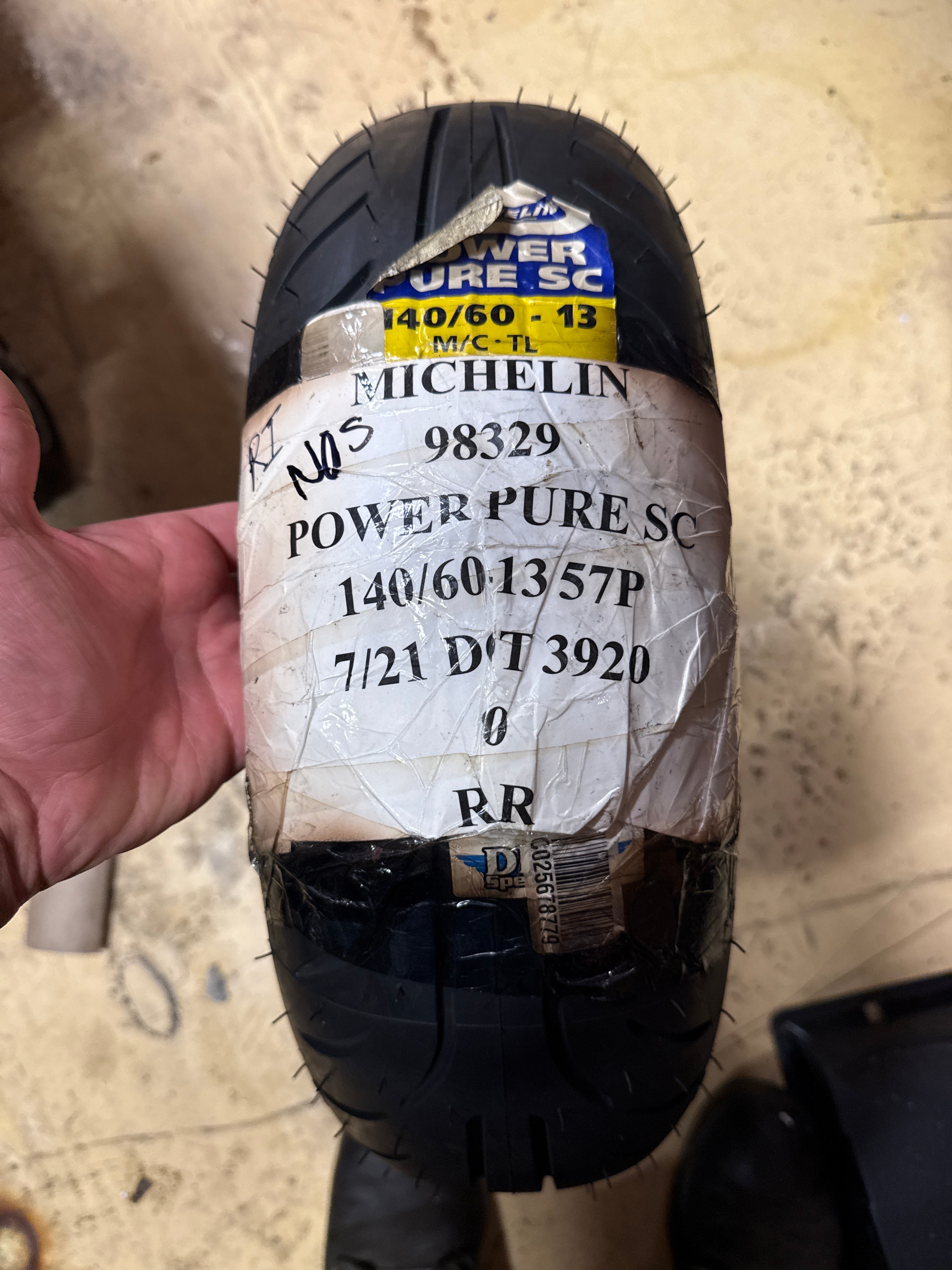 MICHELIN POWER PURE SC 140 60 13 57P REAR MOTORCYCLE TIRE 98329