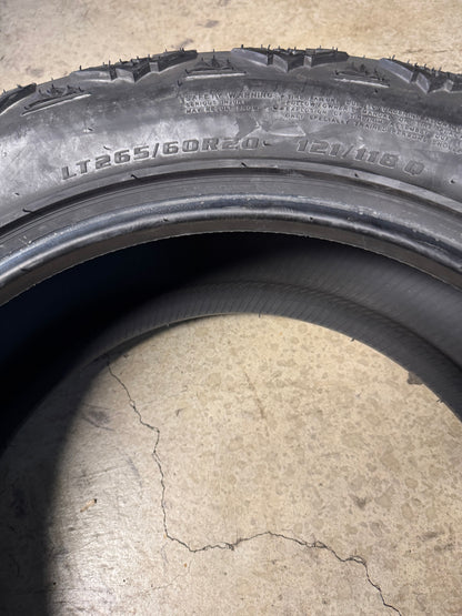 NOS DELIUM TERRA RAIDER M/T KU-255 BSW LT 265 60 20 121/118Q 10PLY MUD TERRAIN TIRE D236620