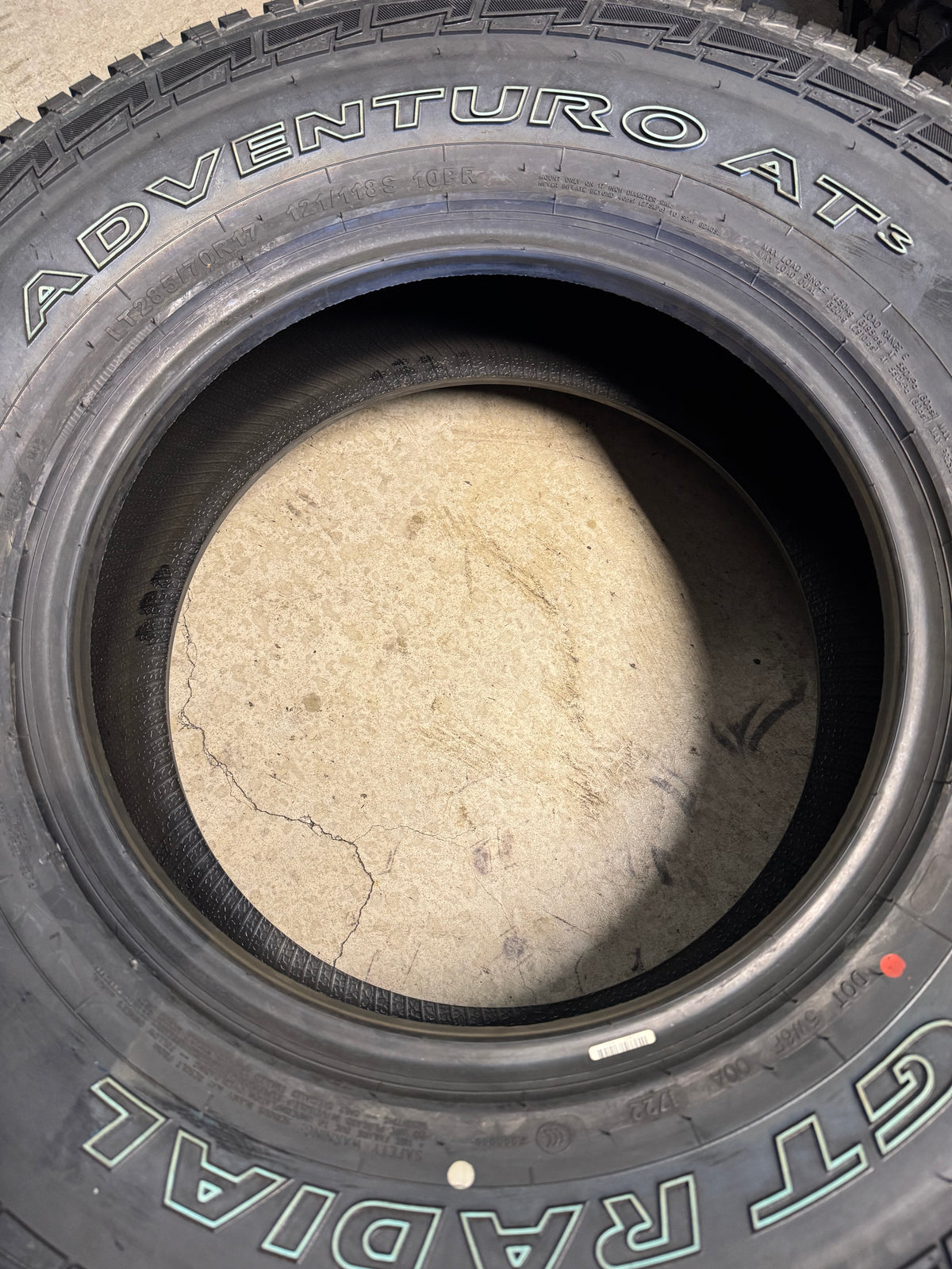 2 GT RADIAL ADVENTURO AT3 OWL LT 285 70 17 121/118S 10PLY ALL TERRAIN TIRE AS095