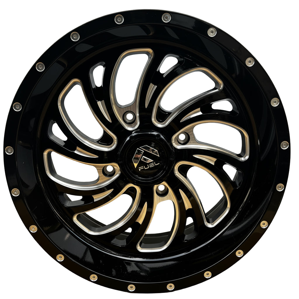 FUEL D641 KOMPRESSOR UTV 18X7 4X156 +13MM BLACK/MILLED WHEEL D6411870A544