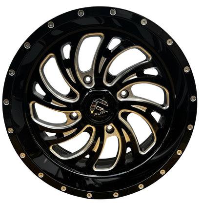 FUEL D641 KOMPRESSOR UTV 18X7 4X156 +13MM BLACK/MILLED WHEEL D6411870A544